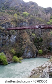 Bungee Jumping Scene From Queenstown In New Zealand