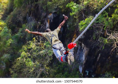 Bungee Jumping in Victoria falls Zimbabwe - Powered by Shutterstock