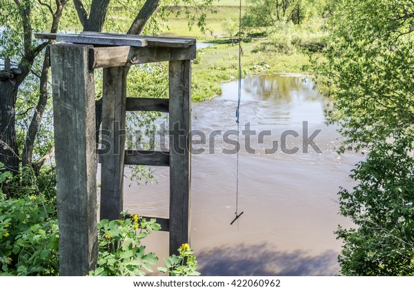 Bungee River Russia Rope Swing Long Stock Photo Edit Now