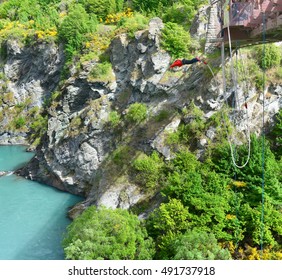 Bungy Jump In Kawarau Bridge Queenstown New Zealand