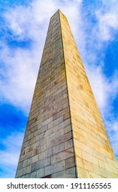 Bunker Hill Battle Monument Charlestown Boston Massachusetts.  Site Of June 17, 1775 American Revolution Battle