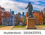 Bunker Hill, Boston, Massachusetts, USA during autumn season.