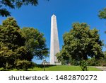 The Bunker Hill Monument, on Bunker Hill, in Charlestown, Boston, Massachusetts.