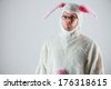 rabbit costume man