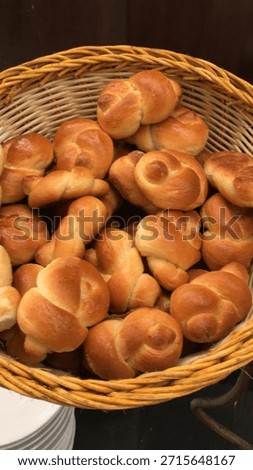 Buns basket on the buffet table