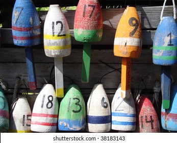 Buoys In Bar Harbor Maine Acadia