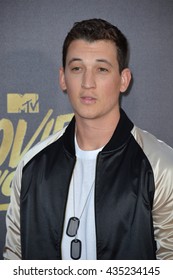 BURBANK, CA. April 9, 2016: Miles Teller At The 2016 MTV Movie Awards At Warner Bros Studios.
