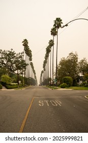 BURBANK, CA - September 13, 2020: Wildfire Smoke Covers Southern California In A Haze.