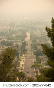 BURBANK, CA - September 13, 2020: Wildfire Smoke Covers Southern California In A Haze.