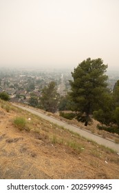 BURBANK, CA - September 13, 2020: Wildfire Smoke Covers Southern California In A Haze.