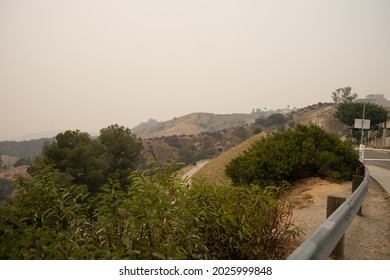 BURBANK, CA - September 13, 2020: Wildfire Smoke Covers Southern California In A Haze.