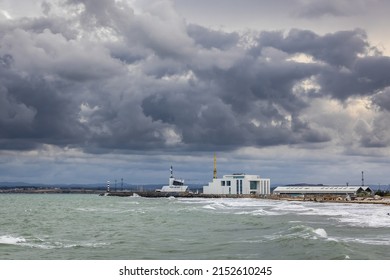 Burgas, Bulgaria - September 9, 2021: Black Sea Port In Burgas