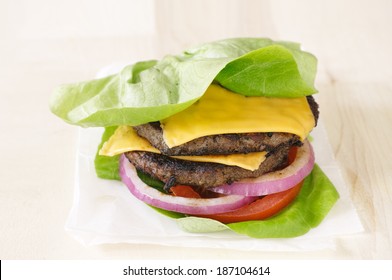 Burger Lettuce Wrap Close Up