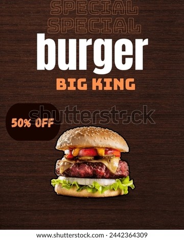 burger post ad for socialmedia
