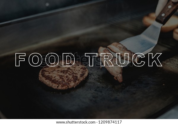 Burger\
Preparation. Bread And A Beef Grilling. Prepair For Dinner. Tasty\
And Delicious. Lunch Nutricion. Sandwich Making. Baked Ingredients.\
Food Truck Cooking. Spicy Meal. High\
Temperature.