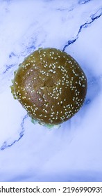 Burger Shot From Above, Aerial Shot