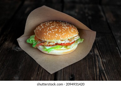 Burger. Takeout Food. Fast Food