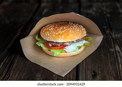 Burger. Takeout Food. Fast Food