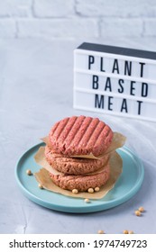 Burgers Made From Plant Based Meat, Food Reducing Carbon Footprint