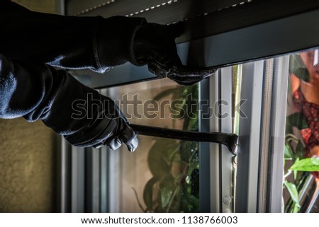 Burglar Tries Break Into House Stock Photo Edit Now