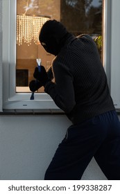 Burglar Trying Open Window Crowbar Stock Photo 199338287 | Shutterstock