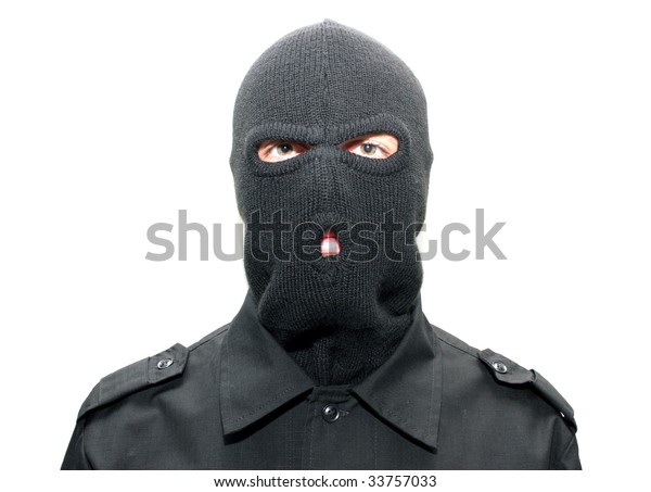 Burglar Wearing Ski Mask Balaclava Stock Photo (Edit Now) 33757033