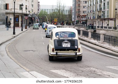 Burgos, CASTILLA Y LEÓN, Spain; May 2015: Concentration Of Vintage Cars, Seat Brand, Mythical Six Hundred.