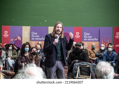 Burgos, EspañaEspaña; February 02, 2022. United We Can Rally. With Alberto Garzón, Isa Serra, Irene Montero, Juan Gascón, Pablo Fernández, Marga Arroyo And Héctor Illueca.