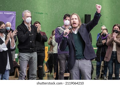 Burgos, EspañaEspaña; February 02, 2022. United We Can Rally. With Alberto Garzón, Isa Serra, Irene Montero, Juan Gascón, Pablo Fernández, Marga Arroyo And Héctor Illueca.