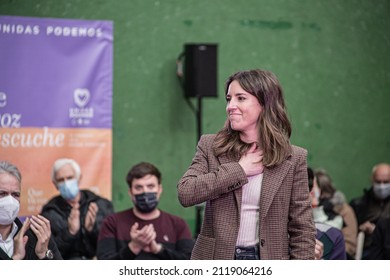 Burgos, EspañaEspaña; February 02, 2022. United We Can Rally. With Alberto Garzón, Isa Serra, Irene Montero, Juan Gascón, Pablo Fernández, Marga Arroyo And Héctor Illueca.