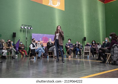 Burgos, EspañaEspaña; February 02, 2022. United We Can Rally. With Alberto Garzón, Isa Serra, Irene Montero, Juan Gascón, Pablo Fernández, Marga Arroyo And Héctor Illueca.