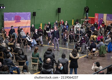 Burgos, EspañaEspaña; February 02, 2022. United We Can Rally. With Alberto Garzón, Isa Serra, Irene Montero, Juan Gascón, Pablo Fernández, Marga Arroyo And Héctor Illueca.