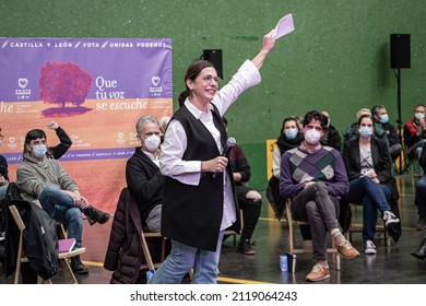 Burgos, EspañaEspaña; February 02, 2022. United We Can Rally. With Alberto Garzón, Isa Serra, Irene Montero, Juan Gascón, Pablo Fernández, Marga Arroyo And Héctor Illueca.