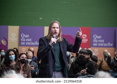 Burgos, EspañaEspaña; February 02, 2022. United We Can Rally. With Alberto Garzón, Isa Serra, Irene Montero, Juan Gascón, Pablo Fernández, Marga Arroyo And Héctor Illueca.