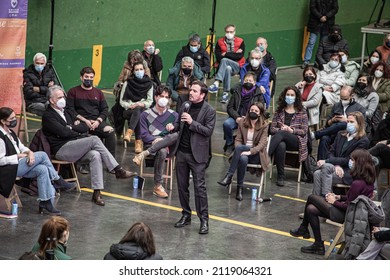 Burgos, EspañaEspaña; February 02, 2022. United We Can Rally. With Alberto Garzón, Isa Serra, Irene Montero, Juan Gascón, Pablo Fernández, Marga Arroyo And Héctor Illueca.