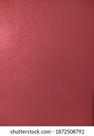 Burgundy Leather Background. Leather Is Used For Furniture.