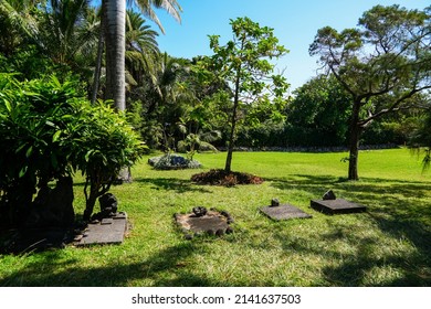 Burial Ground In The Palapala Ho‘omau Congregational Church In Kipahulu On Hana Highway, East Of Maui Island In Hawaii, United States