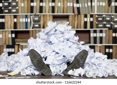 Buried In Papers At The Office