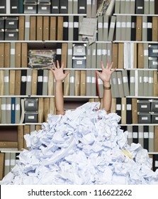 Buried In Papers At The Office