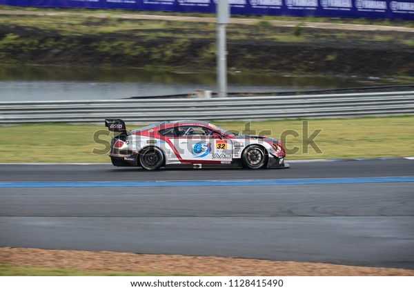 Buriram-Thailand,30jun2018:GT300,est\
cola by aas motorsport no.32 during 2018 autobacs super GT round4\
at chang international\
circuit,thailand