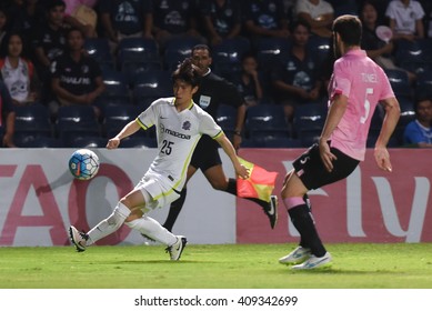 BURIRAM,THAILAND-APR 5:Chajima Yusuke Of Sanfrecce Hiroshima Celebrates During AFC Champions League 2016 Buriram UTD.and Sanfrecce Hiroshima At I-mobile Stadium On April 5,2016 In Thailand