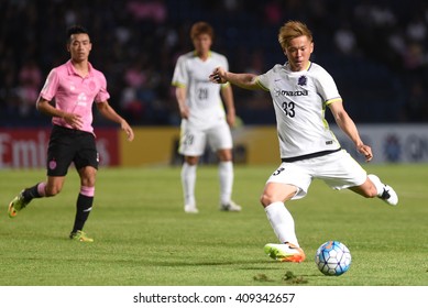 BURIRAM,THAILAND-APR 5:Shiotani Tsukasa Of Sanfrecce Hiroshima Celebrates During AFC Champions League 2016 Buriram UTD.and Sanfrecce Hiroshima At I-mobile Stadium On April 5,2016 In Thailand