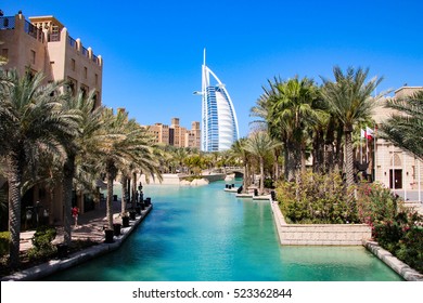 Burj Al Arab Seen From Madinat Jumeirah, Dubai