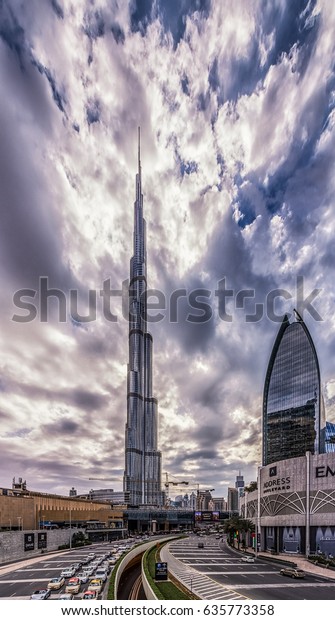 Burj Khalifa Downtown Dubai Dubai United Stock Photo 635773358 ...