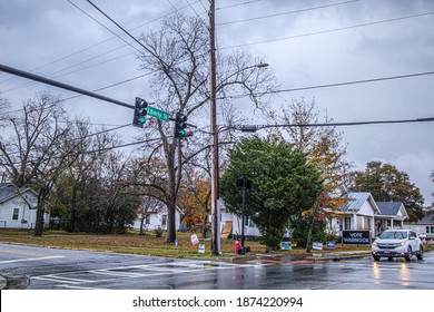 Burke County, Ga USA - 12 14 20: Georgia Senate Election Signs Jon Ossoff Raphael Warnock Large And Small Sign