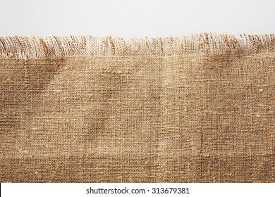 Burlap Fabric With Frayed Edge