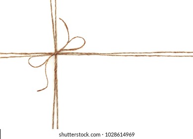 Burlap rope bow isolated on white background - Powered by Shutterstock