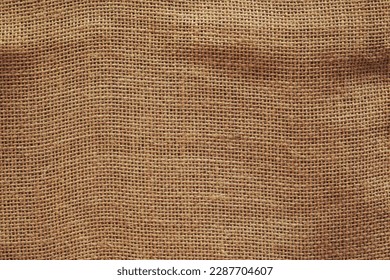 Burlap sack background and texture, brown fabric