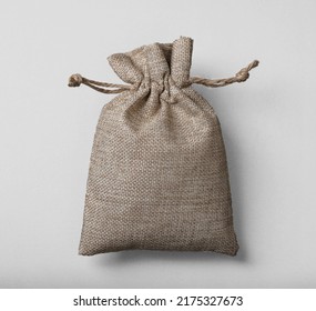 Burlap sack bag mockup template with copy space for your logo or graphic design