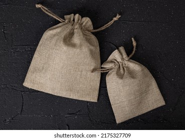 Burlap sack bag mockup template with copy space for your logo or graphic design